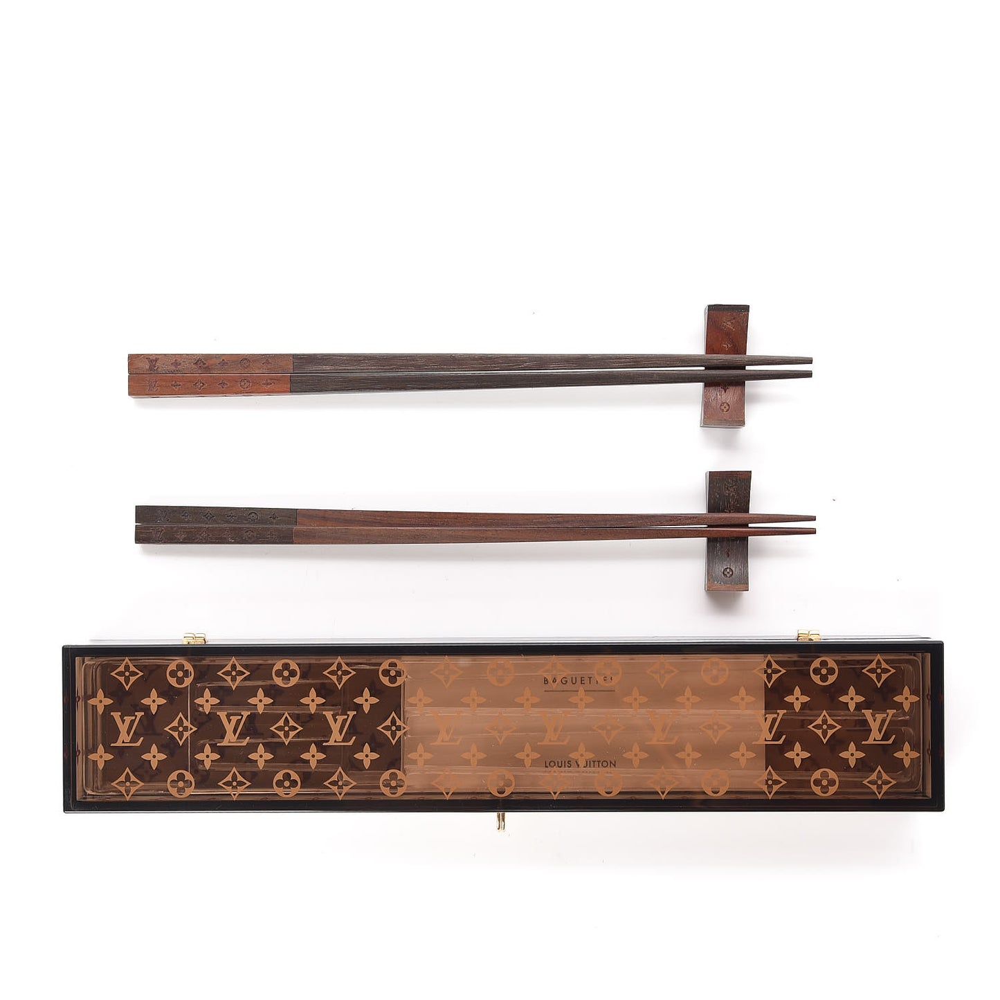Rosewood Monogram Chopsticks with Case
