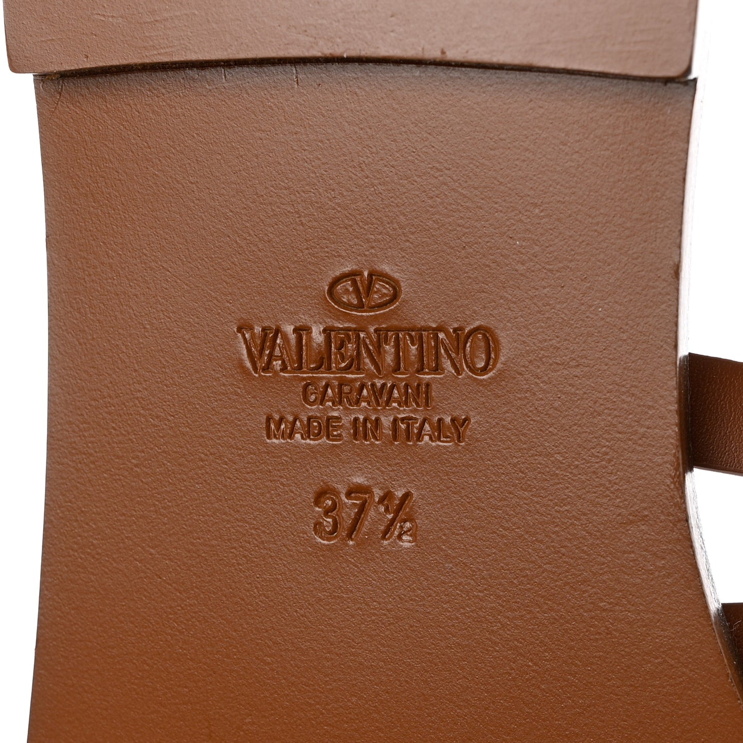 Calfskin Rockstud Flair Flat Thong Sandals 37.5 Selleria