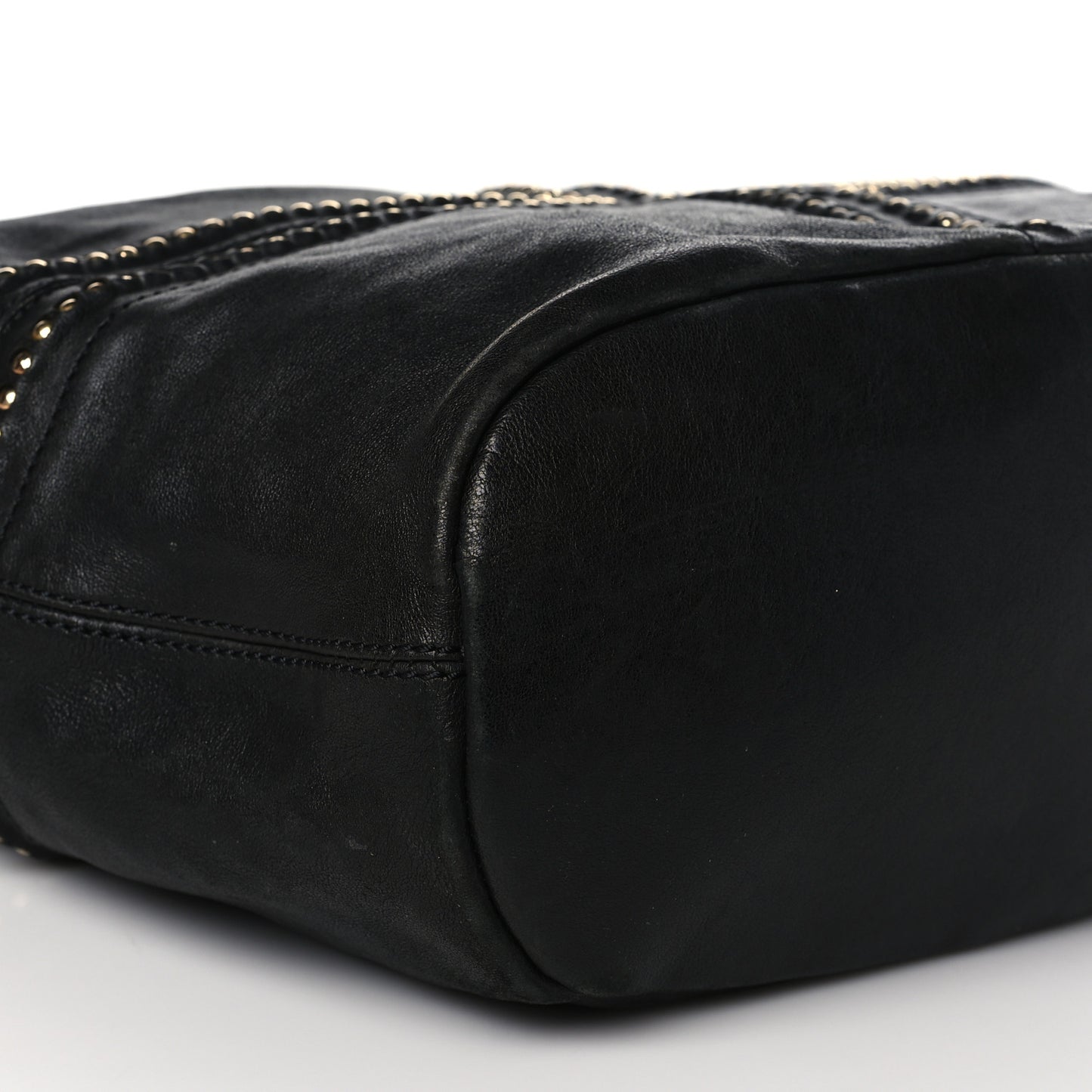 Lambskin Studded Medium Nightingale Black