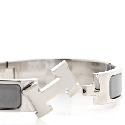 Hermes Enamel Narrow Clic Clac H Bracelet PM Gris Macadam 7 of 8