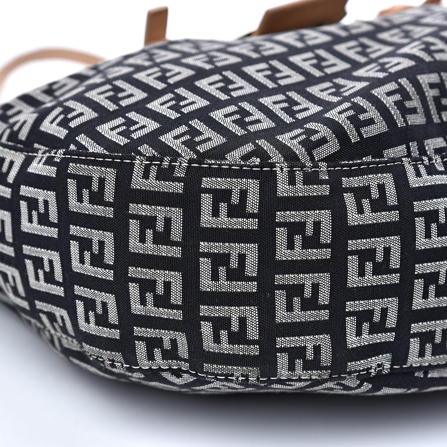 Fendi Zucchino Shoulder Bag Black 6 of 9