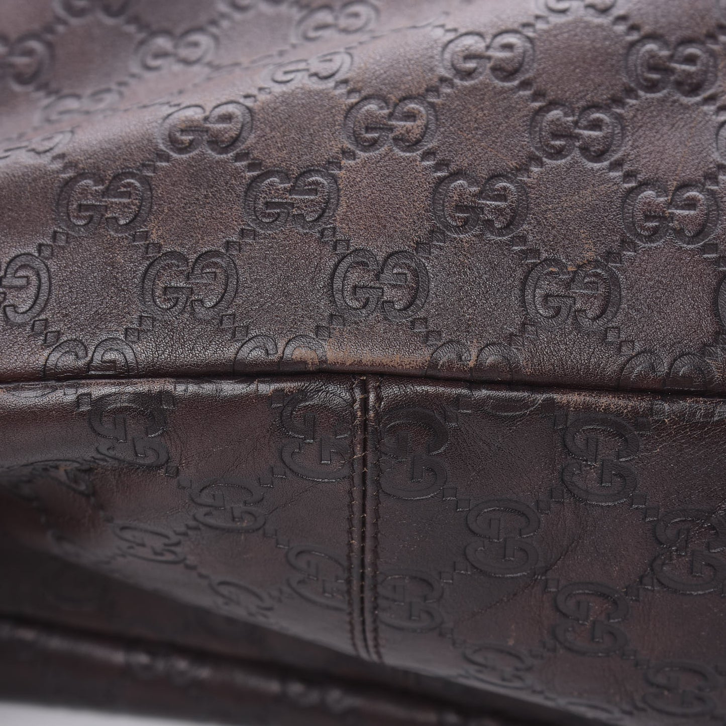Guccissima Large Horsebit Chain Hobo Chocolate