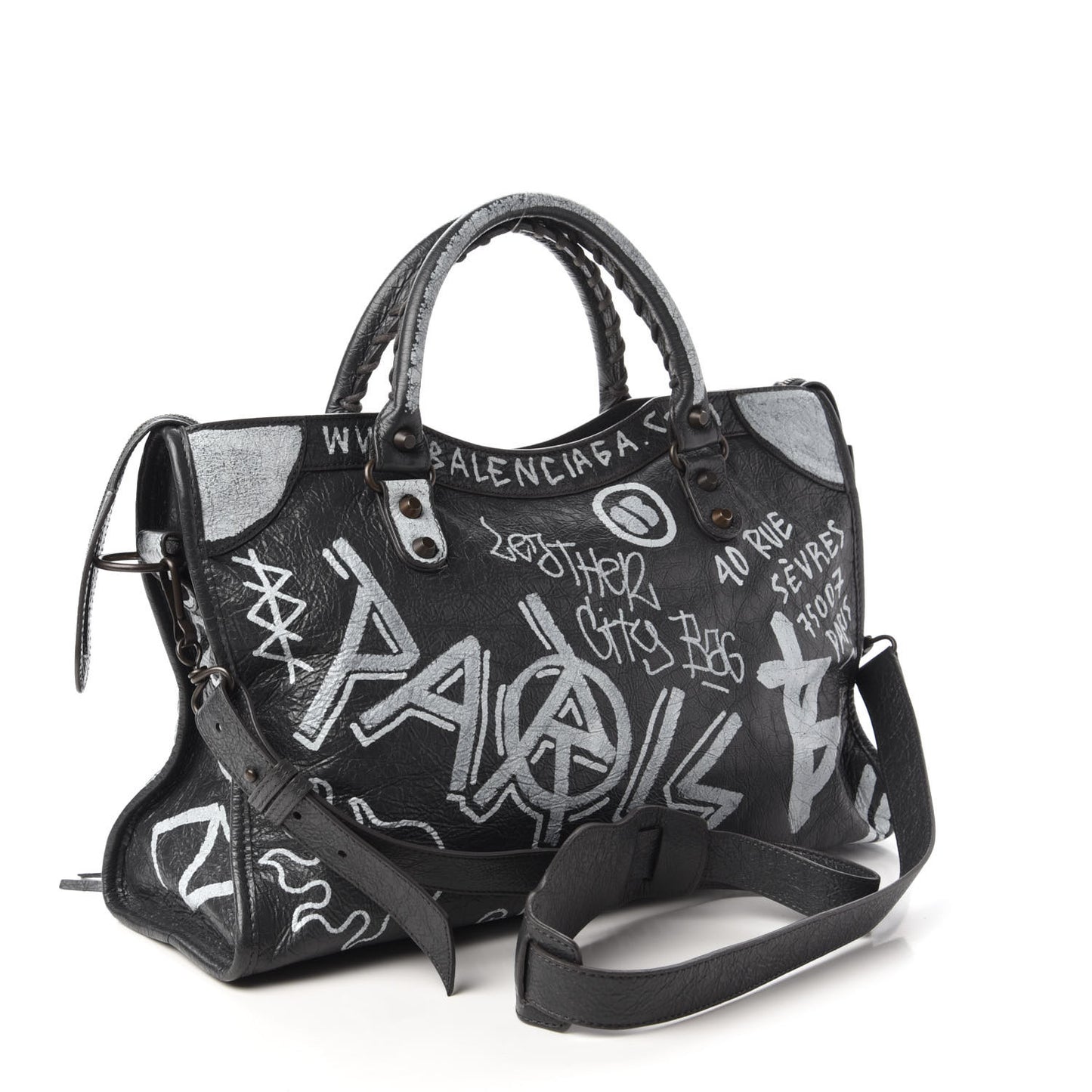 Agneau Arena Graffiti All Over Classic Hardware City Gris Fossile White