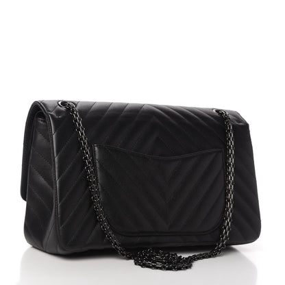 Chanel Sheepskin Chevron Quilted 2.55 Reissue 226 Flap So Black 3 of 10
