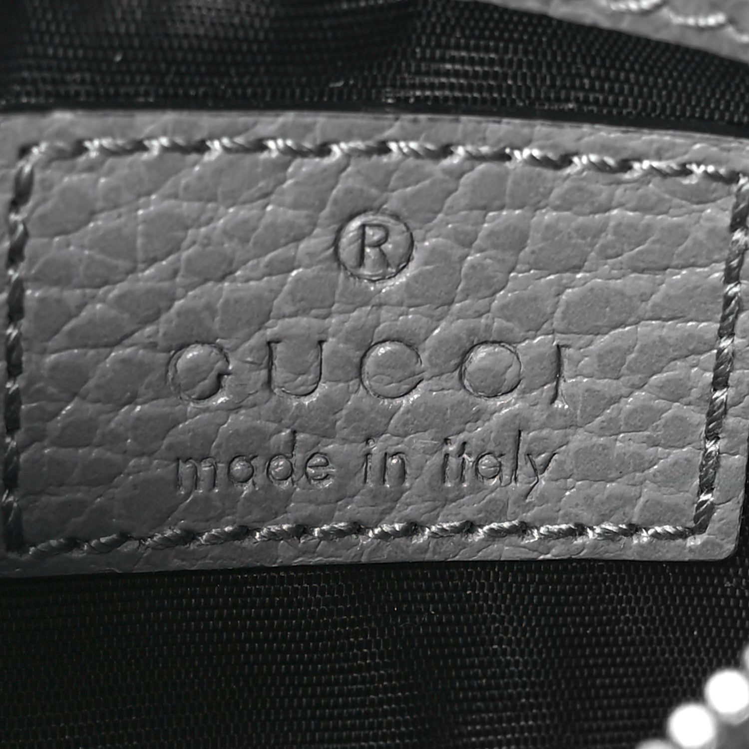 Gucci Dollar Calfskin Enamel Monochrome GG Marmont Key Case Card Holder Grey 6 of 9