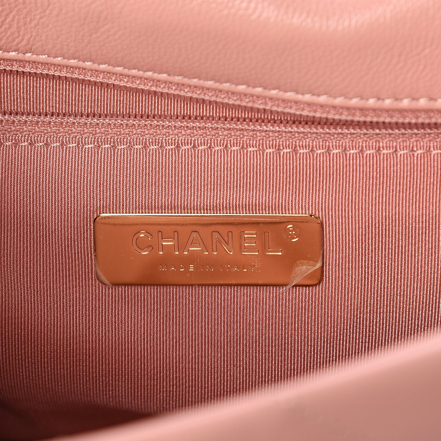Goatskin Quilted Medium 19 Flap Light Pink