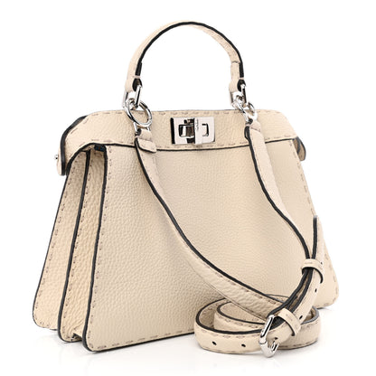 Fendi Cuoio Romano Selleria Chamois Small Peekaboo I SEE U Satchel Camelia Sand Cyber 3 of 10