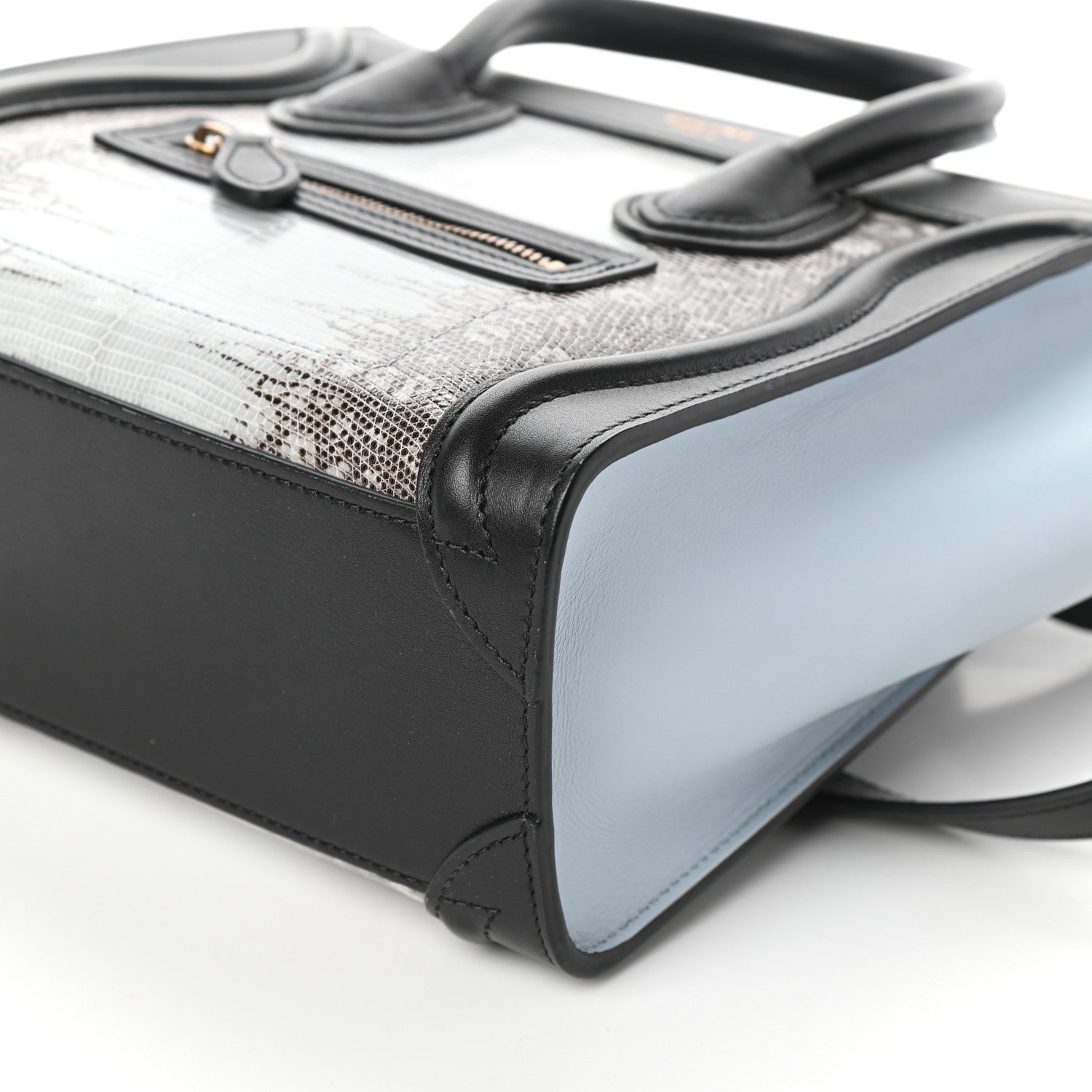 Celine Lizard Smooth Calfskin Nano Tri-Color Luggage Mineral 9 of 9