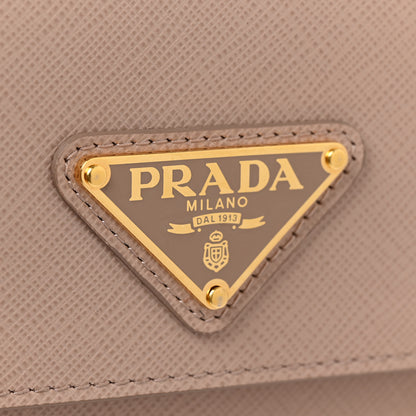 Prada Saffiano Wallet With Shoulder Strap Cipria 14 of 15