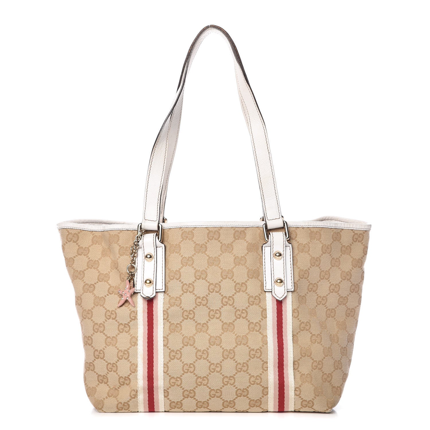 Gucci Monogram Medium Jolicoeur Tote White 1 of 10