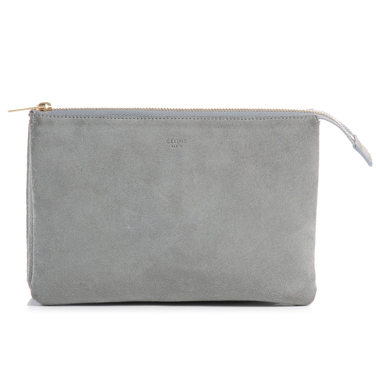 Suede Solo Trio Cosmetic Pouch Sky Blue