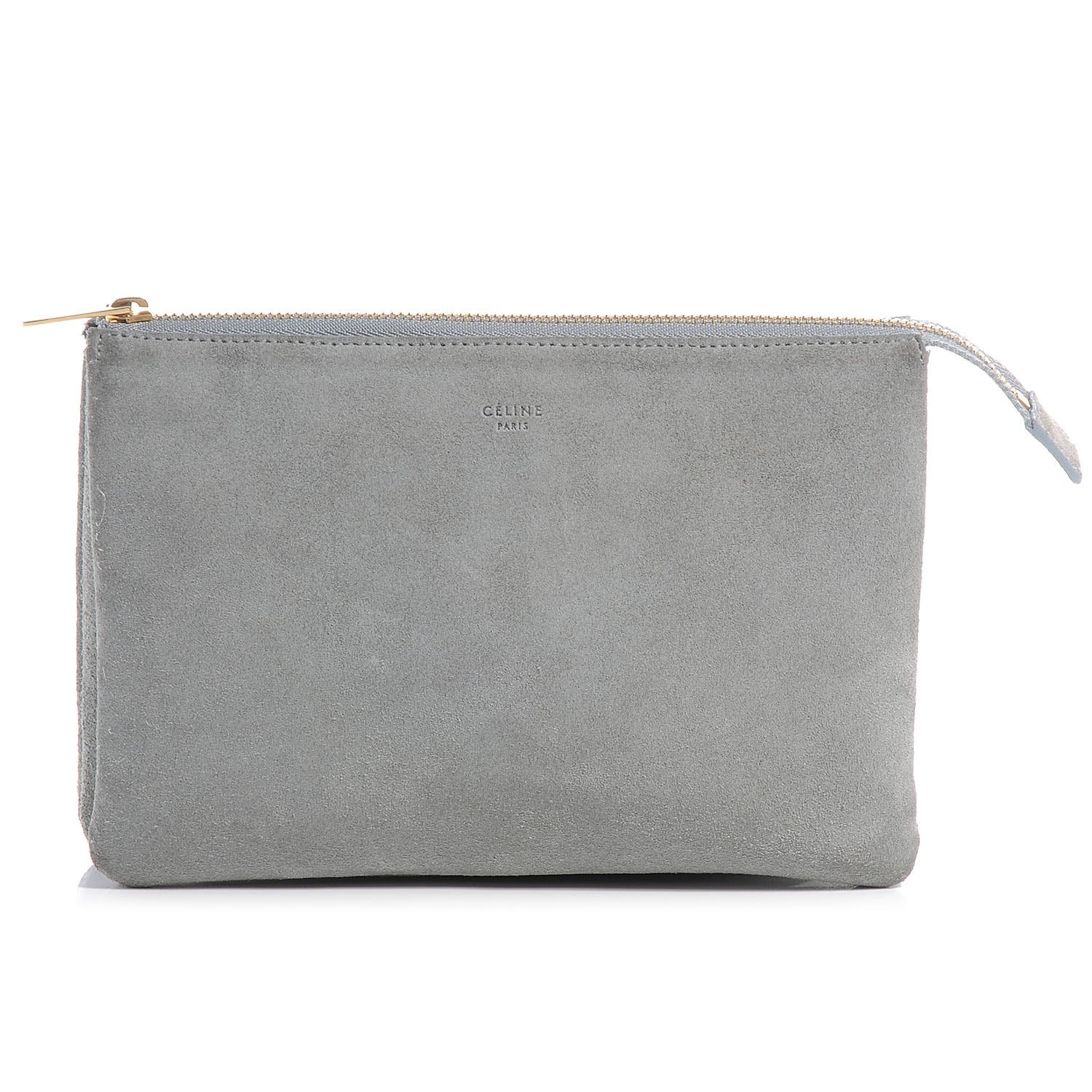 Celine Suede Solo Trio Cosmetic Pouch Sky Blue 1 of 9