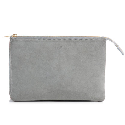 Celine Suede Solo Trio Cosmetic Pouch Sky Blue 1 of 9