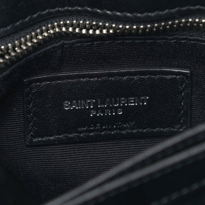 Saint Laurent Calfskin Y Quilted Monogram Toy Loulou Crossbody Bag Black 6 of 11