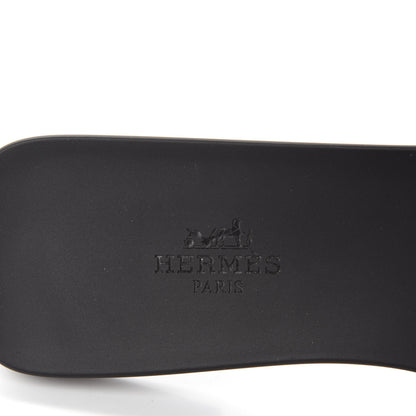 Hermes Rubber Aloha Sandals 38 Black 7 of 9