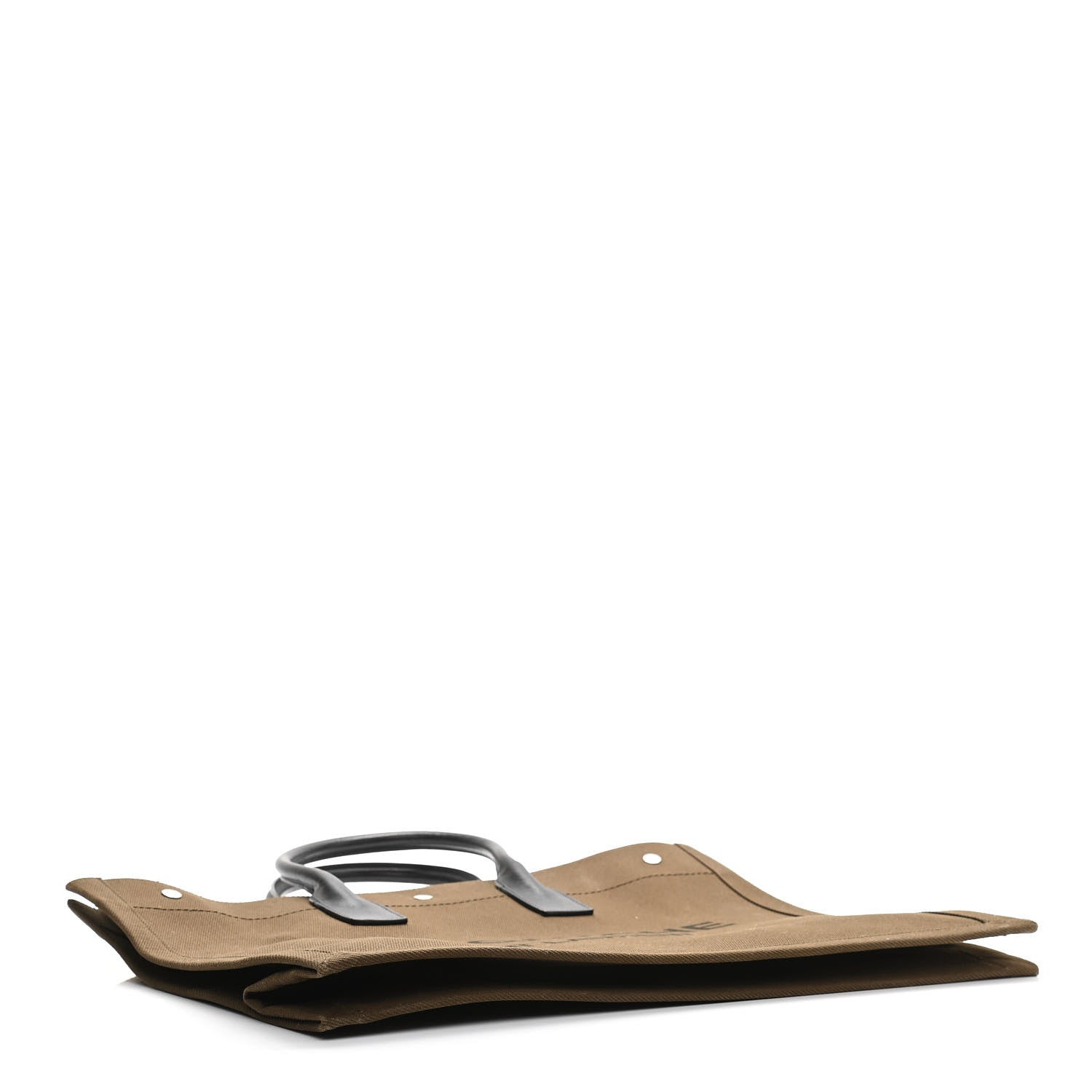 Saint Laurent Linen Calfskin Rive Gauche Tote Khaki 4 of 11
