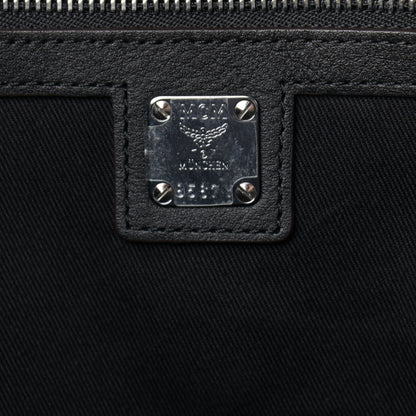MCM Calfskin Ottomar Monogram Medium Klara Shopper Tote Black 10 of 13