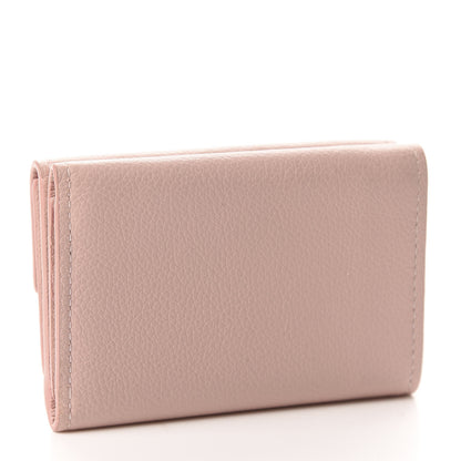 Louis Vuitton Calfskin Lockmini Wallet Rose Ballerine 3 of 8