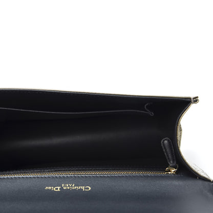 Christian Dior Metallic Patent Micro-Cannage Medium Diorama Flap Bag Gold 4 of 8