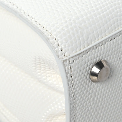 Balenciaga Patent Calfskin Lizard Embossed Medium Ghost Shoulder Bag Optic White 11 of 14