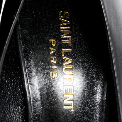 Saint Laurent Calfskin Paris 105 Peep Toe Escarpin Pumps 39 Black 7 of 7