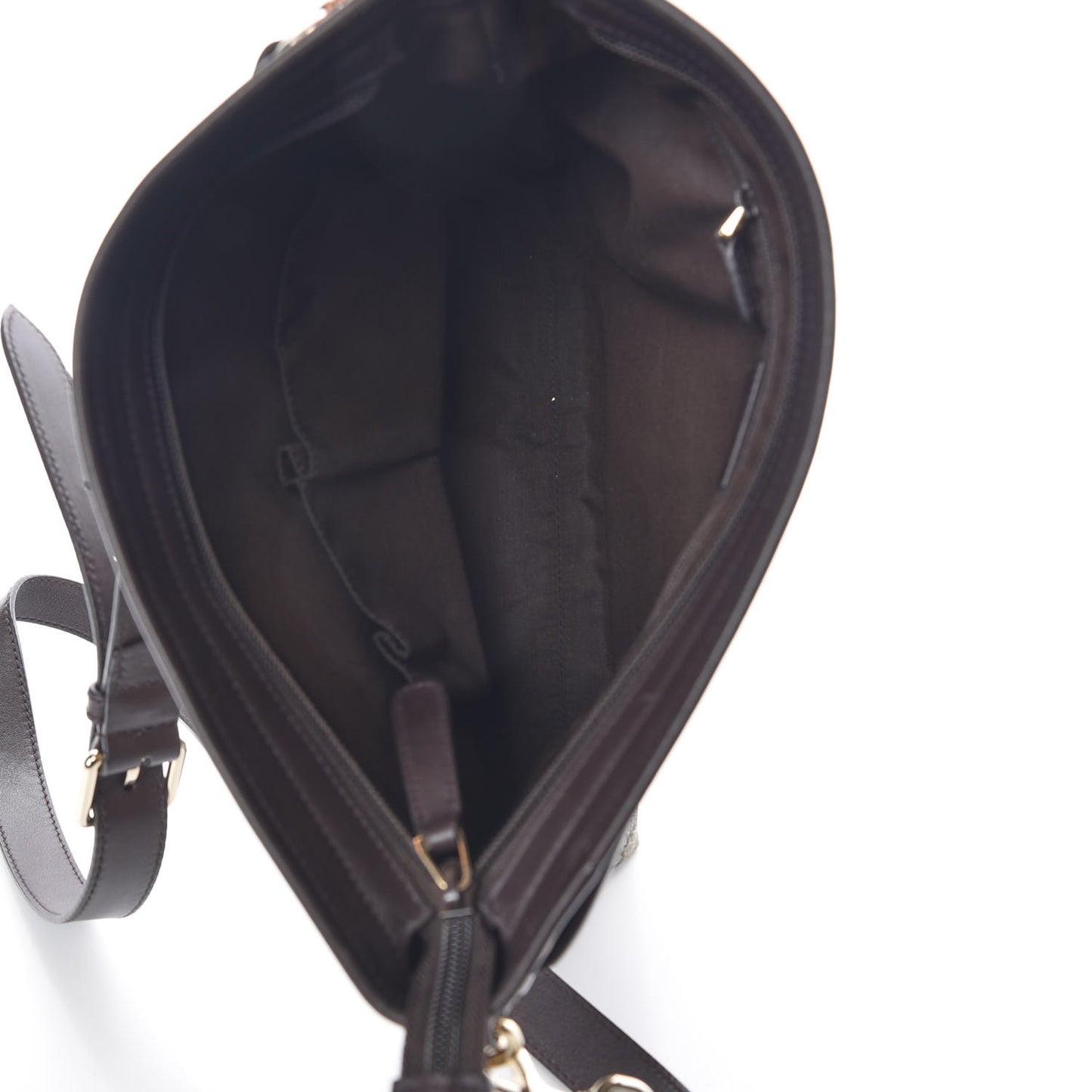 GG Plus Monogram Medium Flat Messenger Bag Dark Brown