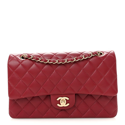 Chanel Lambskin Quilted Medium Double Flap  Burgundy 1 of 11