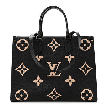 Louis Vuitton Empreinte Monogram Giant Onthego MM Black Beige 1 of 9