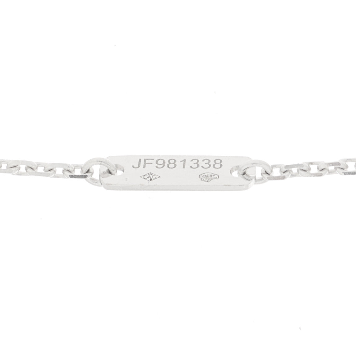 Van Cleef & Arpels 18K White Gold Diamond Mini Lotus Pendant Necklace 4 of 6