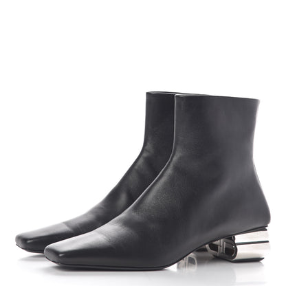 Balenciaga Sheepskin Typo Ankle Booties 39 Black 3 of 11