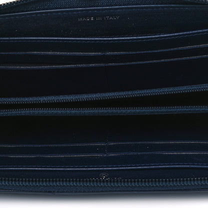 Chanel Lambskin Quilted Boy Zip Around Wallet Navy 5 of 11