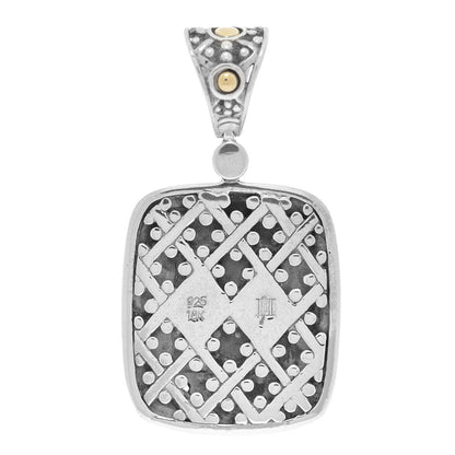 John Hardy Sterling Silver 18K Yellow Gold Black Onyx Dot Pendant 3 of 3