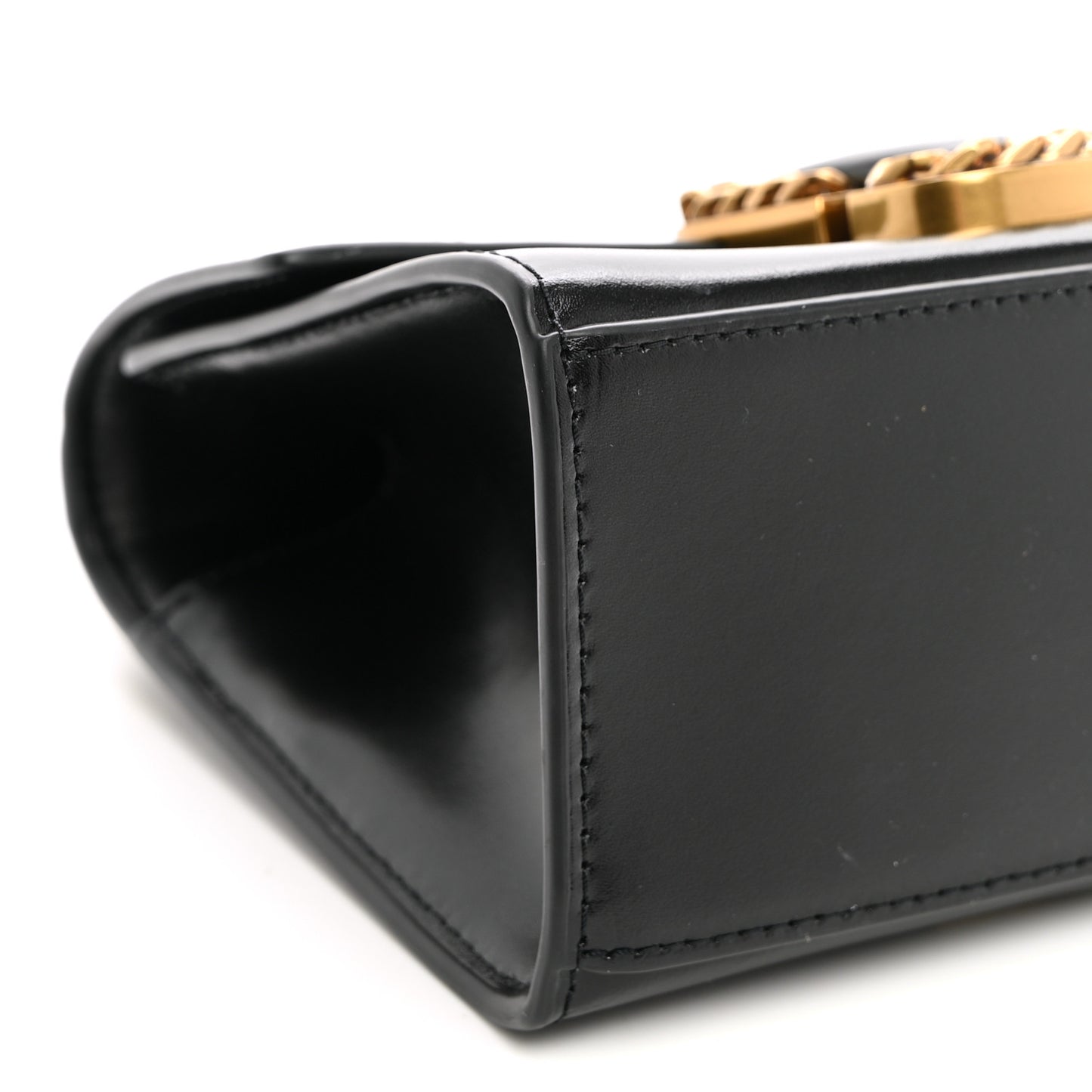 Calfskin The St Marc Mini Top Handle Bag  Black