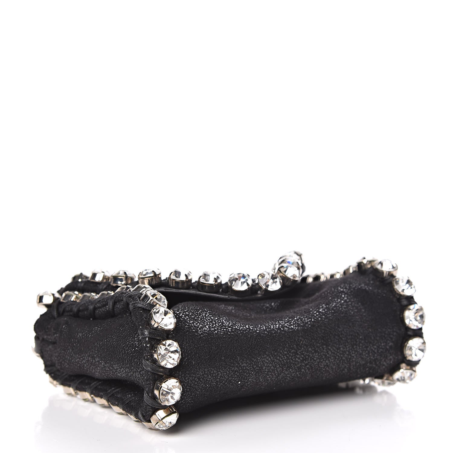 Stella McCartney Shaggy Deer Tiny Fold Over Falabella Crystal Crossbody Black 4 of 9
