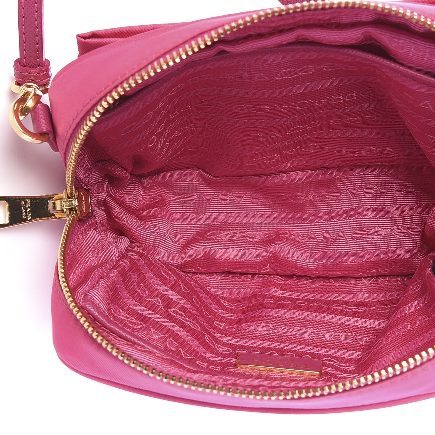 Tessuto Nylon Bow Camera Bag Fuxia