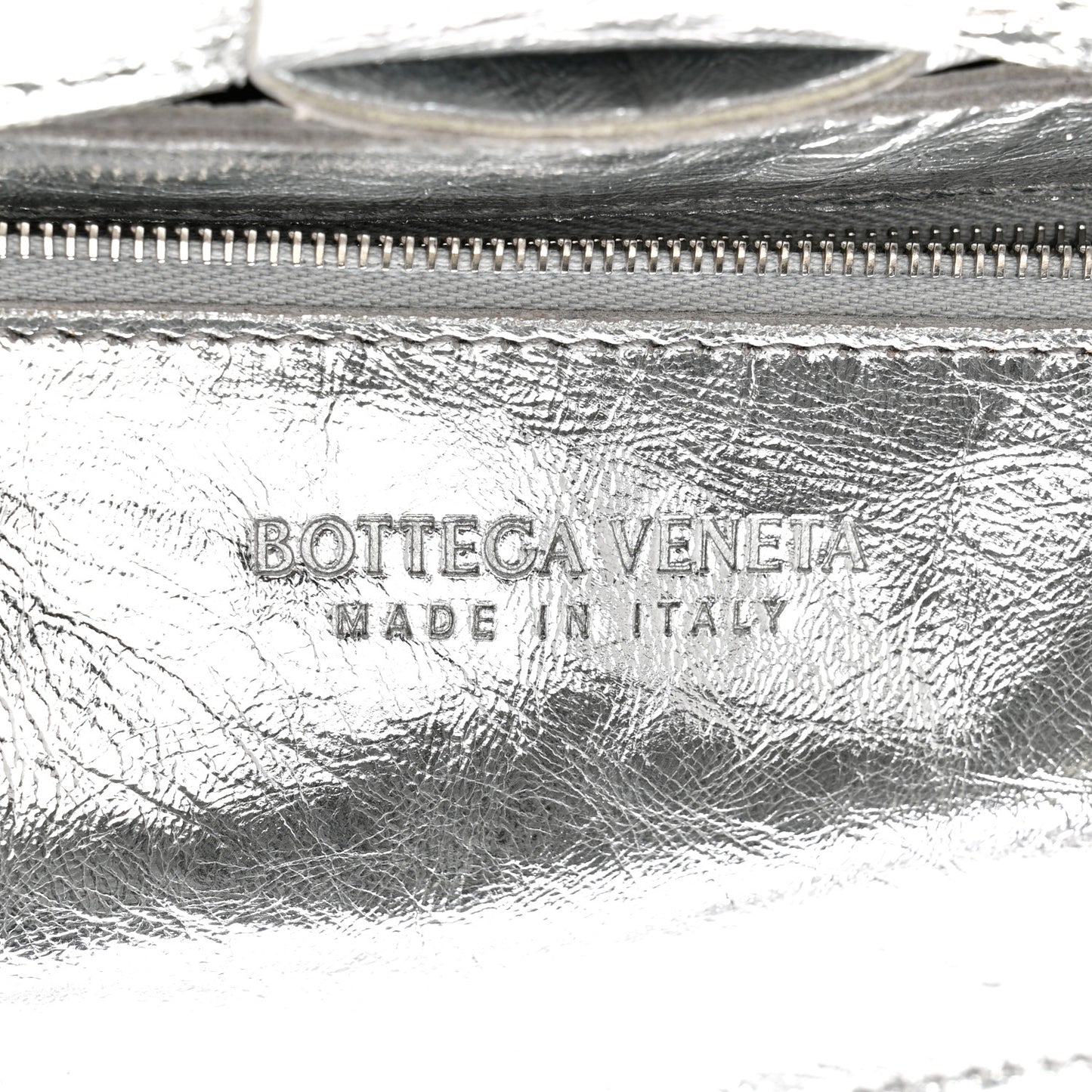 Metallic Lambskin Maxi Intrecciato Cassette Crossbody Bag Silver