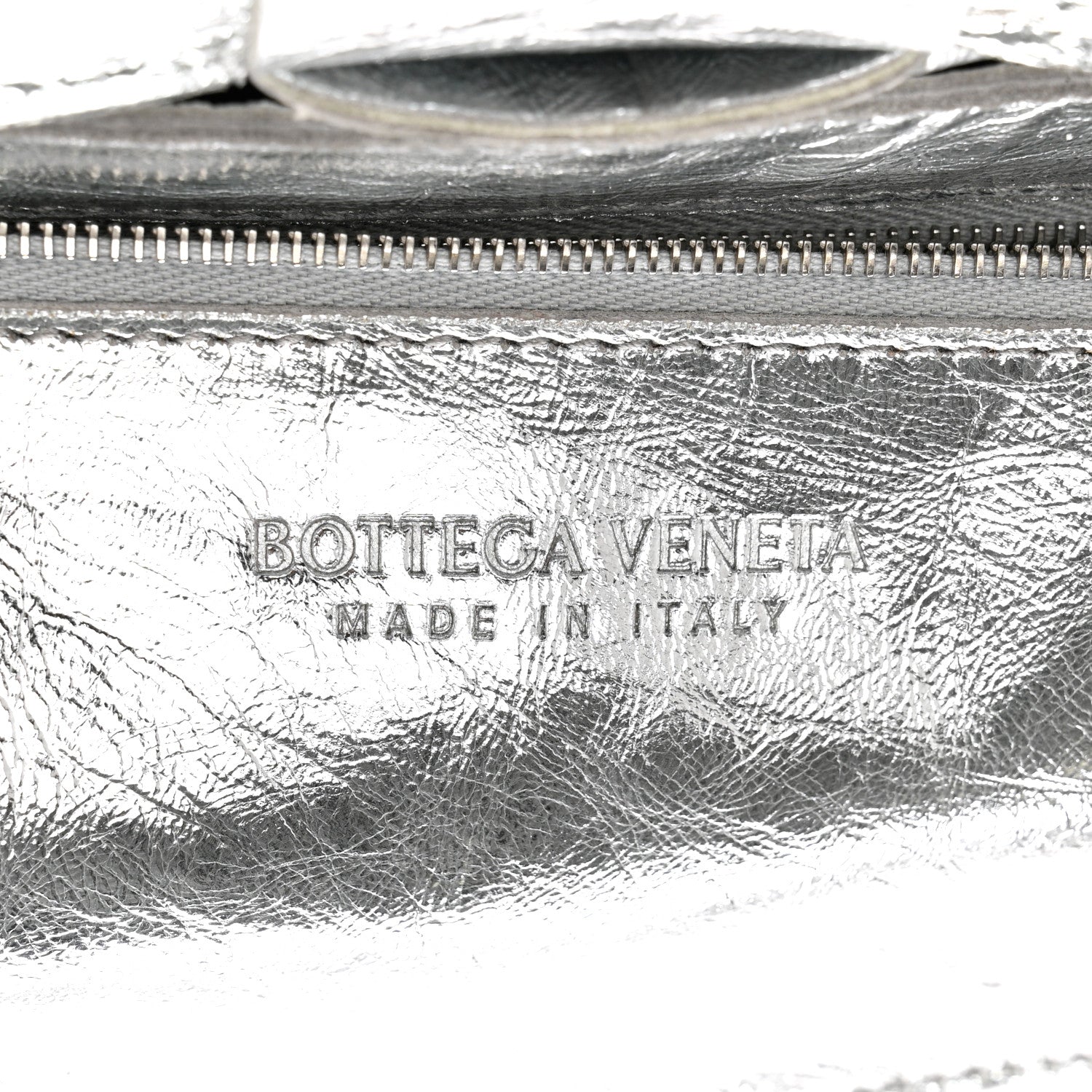 Bottega Veneta Metallic Lambskin Maxi Intrecciato Cassette Crossbody Bag Silver 6 of 10