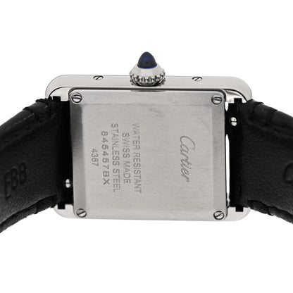Cartier Stainless Steel Calfskin 22mm Must de Cartier Tank Quartz Watch 4 of 5