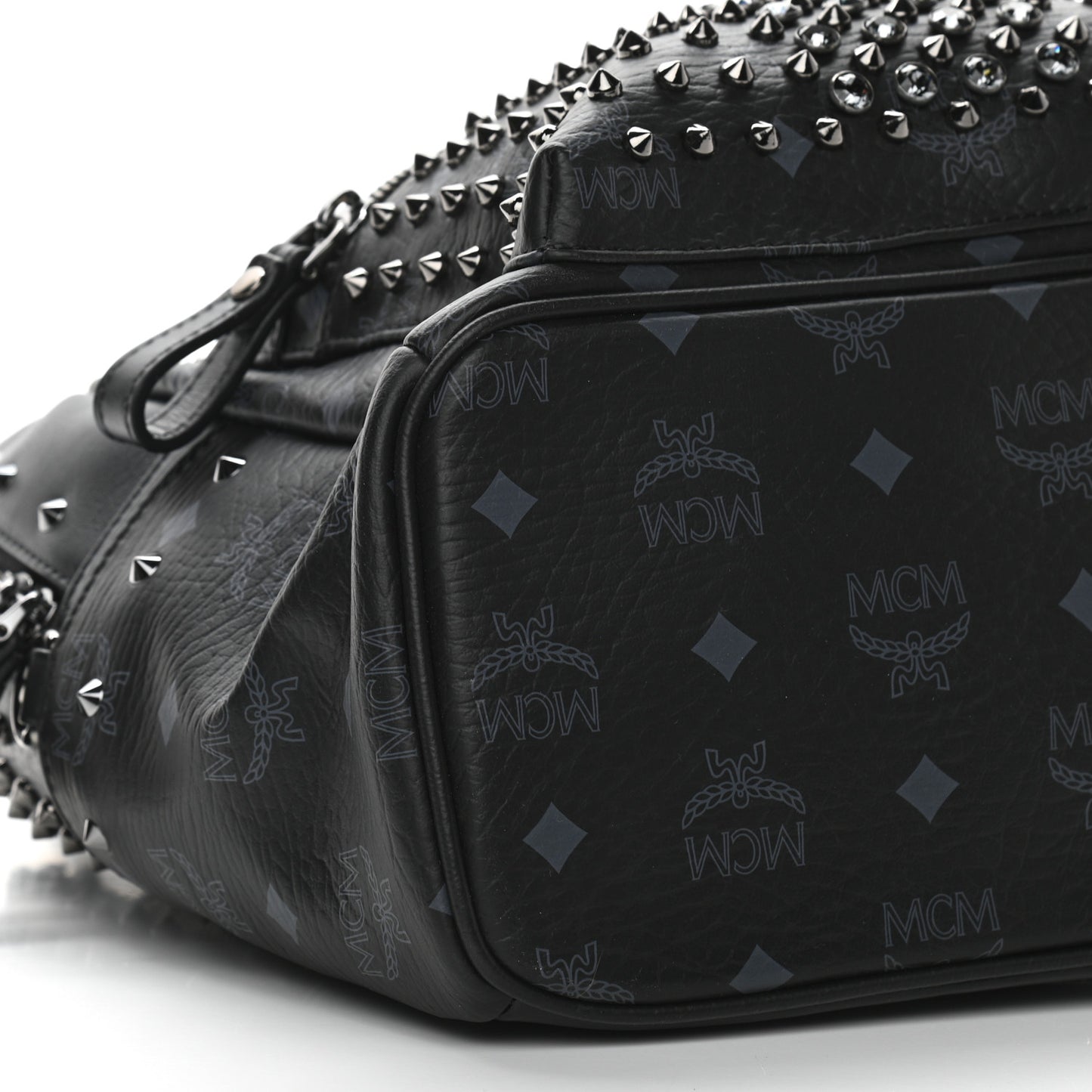 Visetos Swarovski Studded Small Diamond Backpack Black
