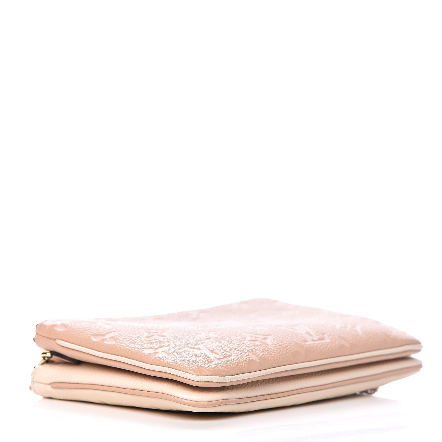 Louis Vuitton Empreinte Double Zip Pochette Beige Rose Creme 4 of 12