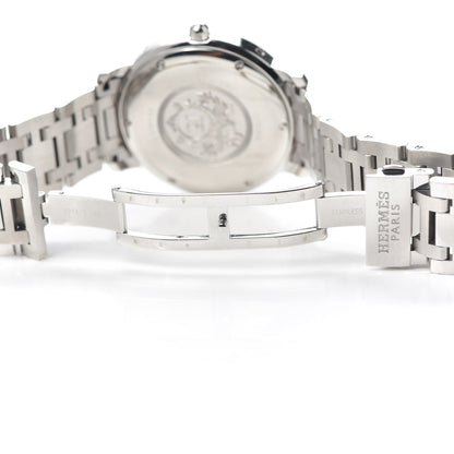 Hermes Stainless Steel 39mm Clipper Automatic Watch White 5 of 6