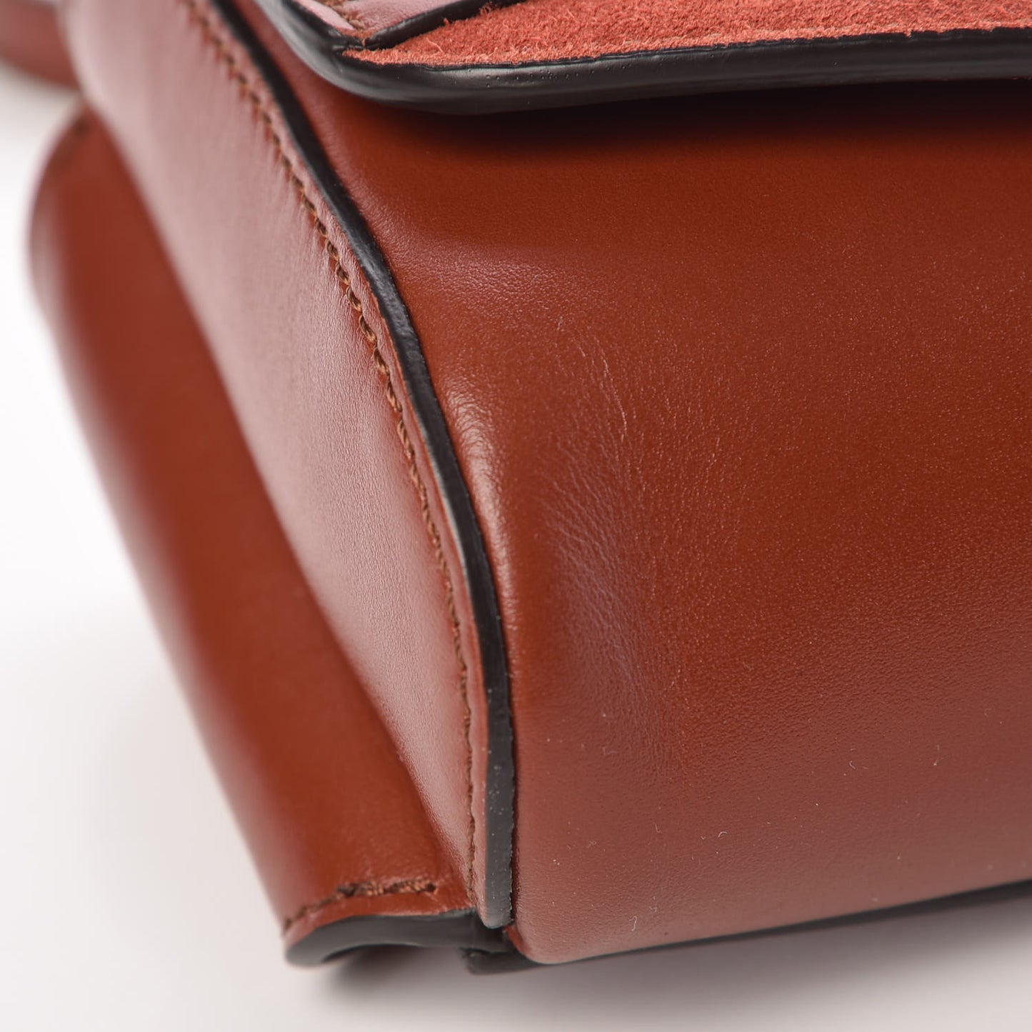 Calfskin Suede C Belt Bag Sepia Brown