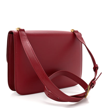 Saint Laurent Box Calfskin Le Carre Satchel Opyum Red 3 of 12