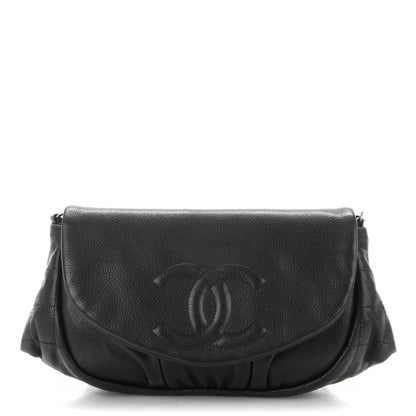 Chanel Caviar Half Moon Wallet On Chain WOC Black 1 of 7