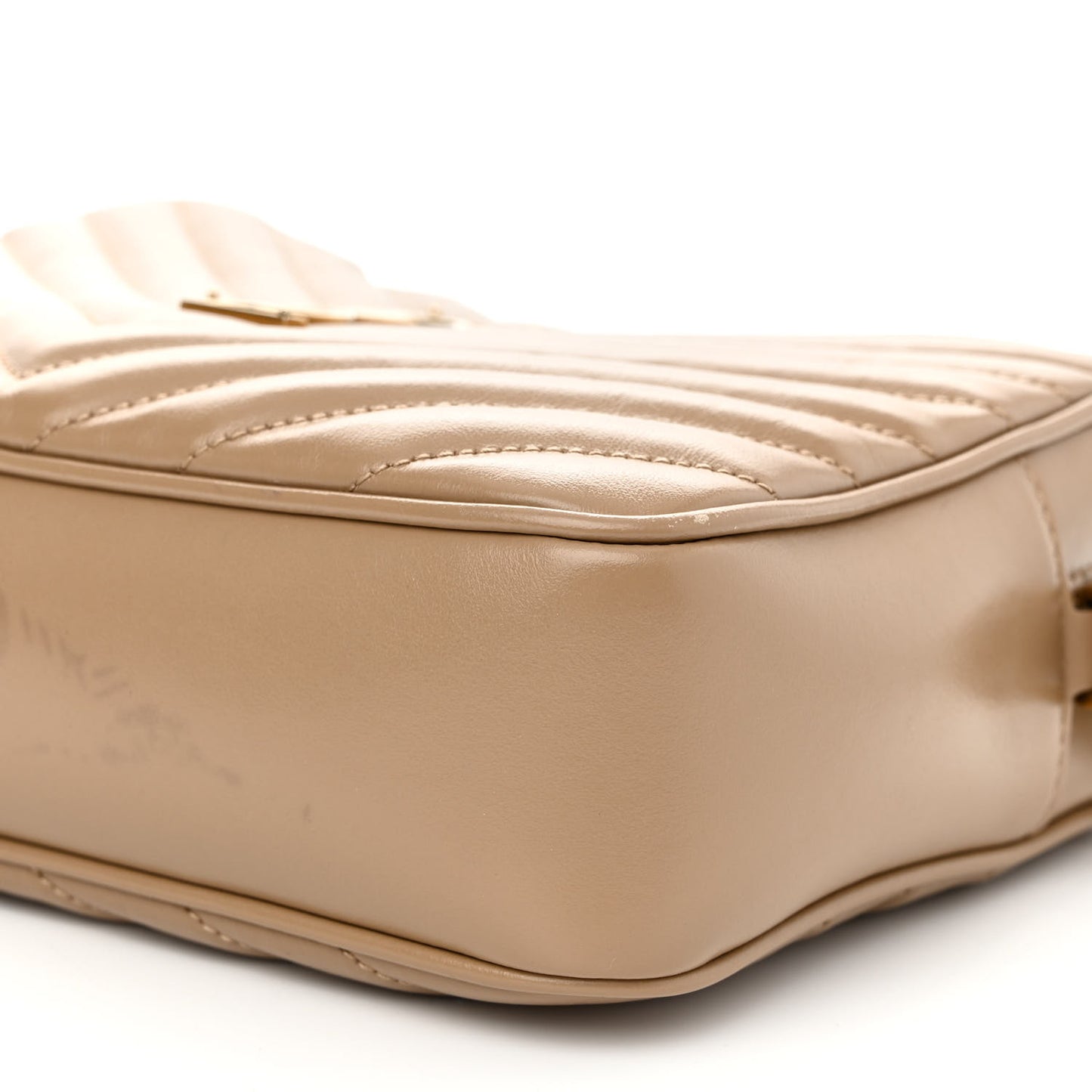 Calfskin Matelasse Monogram Lou Camera Bag Dark Beige