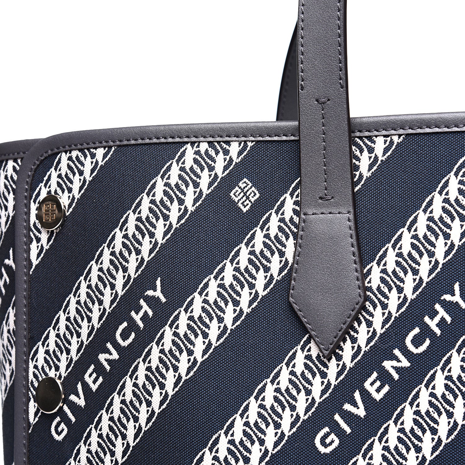 Givenchy Canvas Jacquard Medium Bond Tote Oil Blue 11 of 11