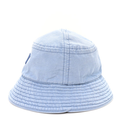 Fendi Woven Fabric Logo Bucket Hat M Celeste 4 of 8