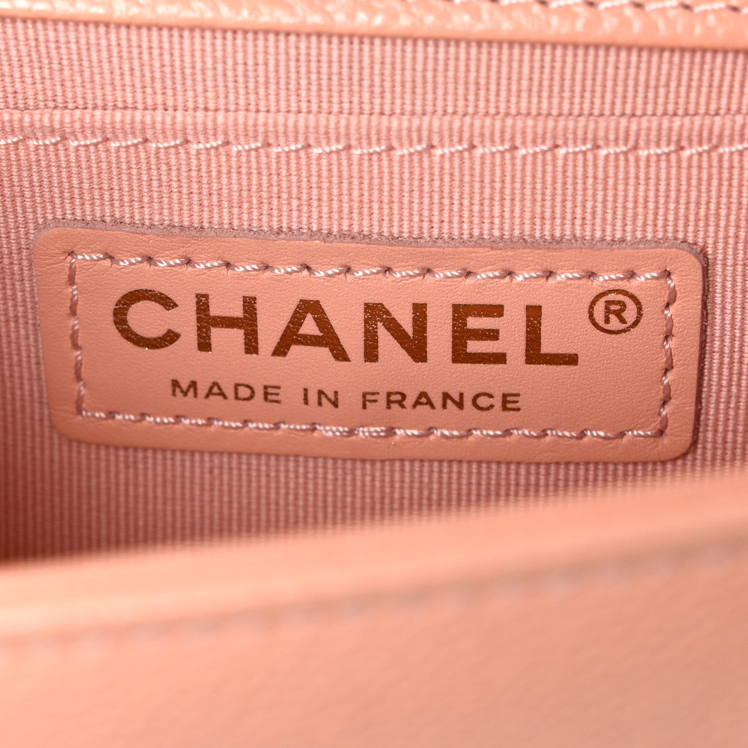 Chanel Caviar Chevron Quilted Small Boy Flap Light Orange 5 of 10