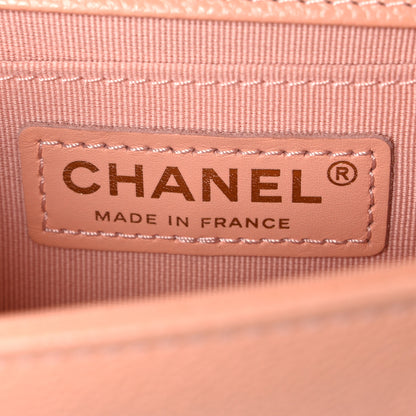 Chanel Caviar Chevron Quilted Small Boy Flap Light Orange 5 of 10