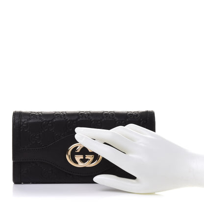Gucci Guccissima Sukey Continental Wallet Continental Wallet Black 2 of 7